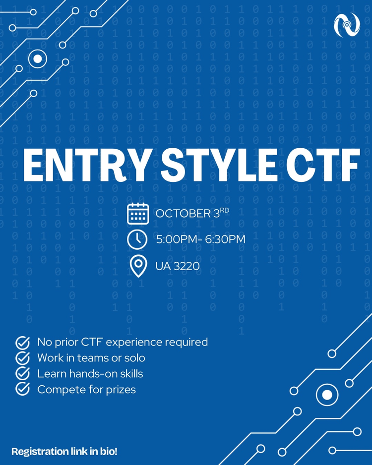 Upcoming Event: Entry-Style Capture the Flag (CTF)